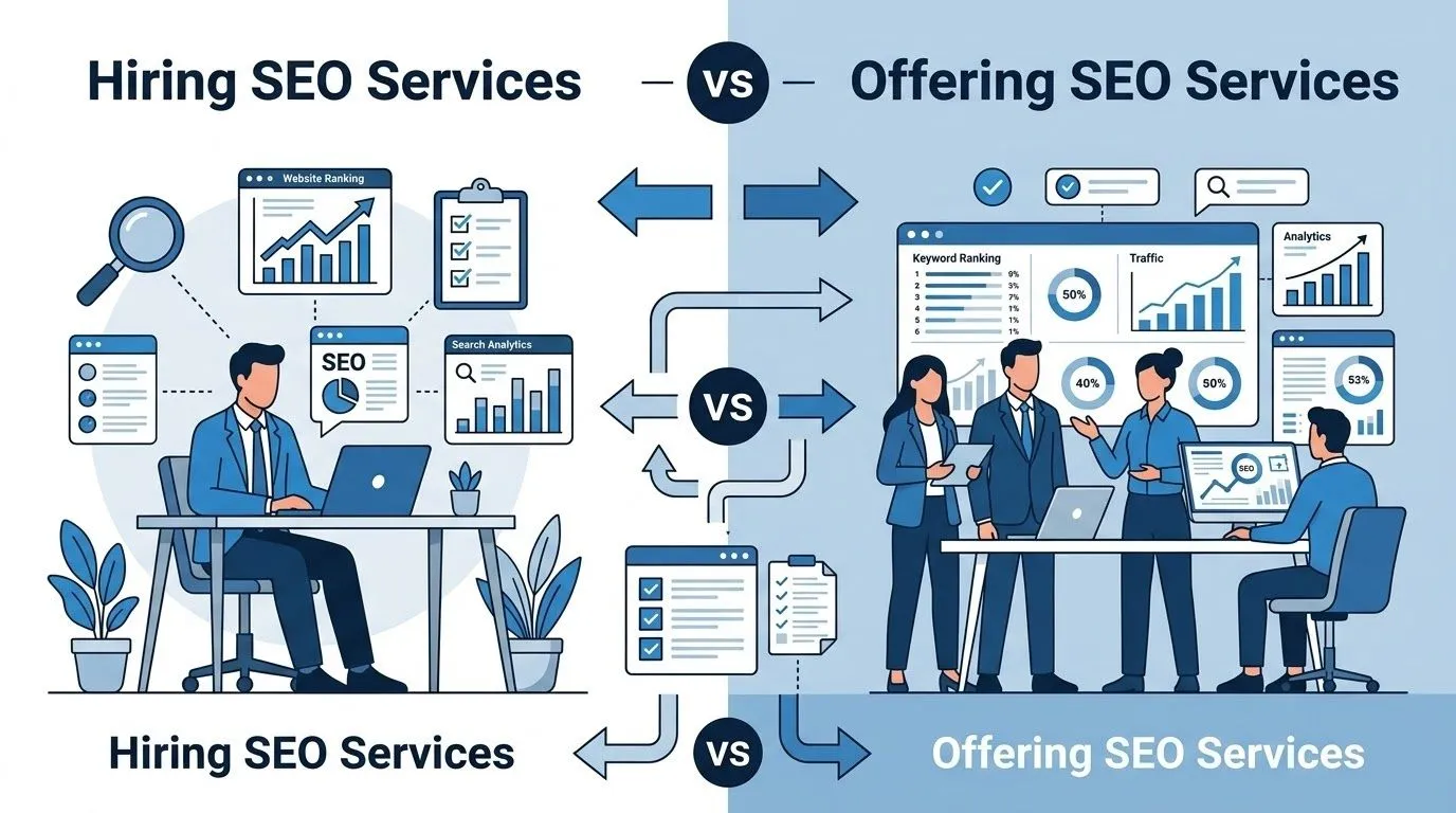 จ้างทำ SEO กับ รับทำ SEO ต่างกันอย่างไร เลือกแบบไหนให้เหมาะกับธุรกิจ